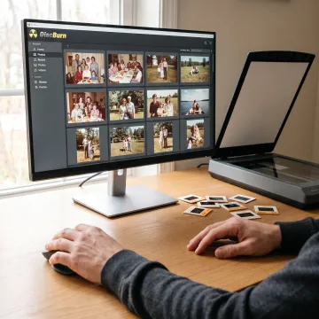 Digitized slide images displayed on a computer