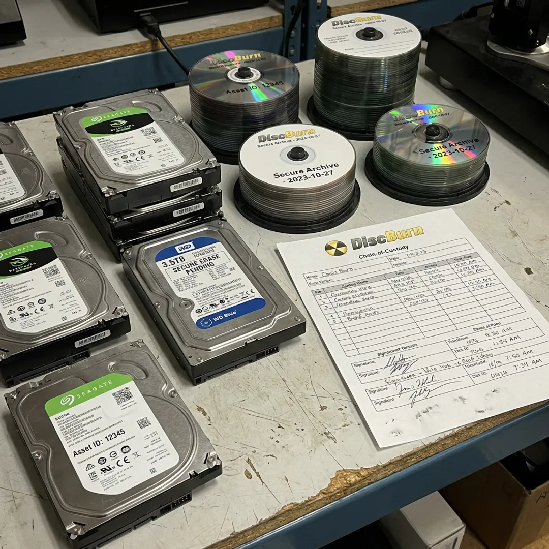 Documented hard drive data destruction process