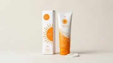 Zinc oxide SPF 15 face moisturizer lotion product displayed on clean background
