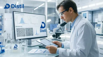 Distil ingredient sourcing team reviewing sunscreen raw material quality and purity data