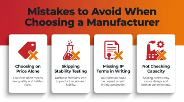 Four common cosmetic manufacturer selection mistakes and how to avoid them