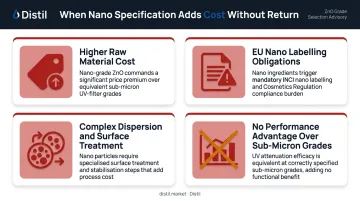 Four hidden costs of over-specifying nano ZnO in non-nano applications infographic