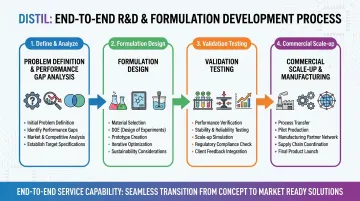 Distil formulation development process from problem definition through commercial scale-up