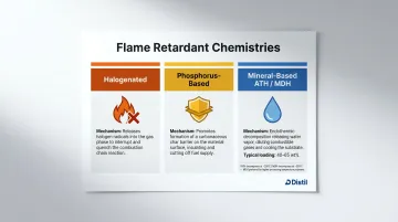 Three flame retardant chemistries comparison halogenated phosphorus and mineral-based systems