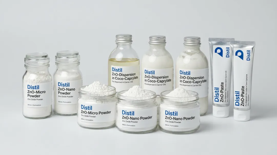 Zinc oxide coated powder grade samples and pre-dispersed sunscreen emulsion formulations