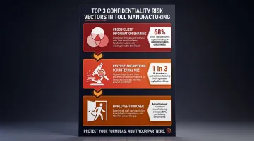 Three primary IP confidentiality breach risk vectors in toll manufacturing relationships