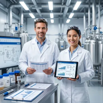 Chemical scale-up process and production planning
