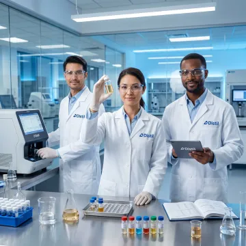 Scientists developing custom specialty chemical formulations