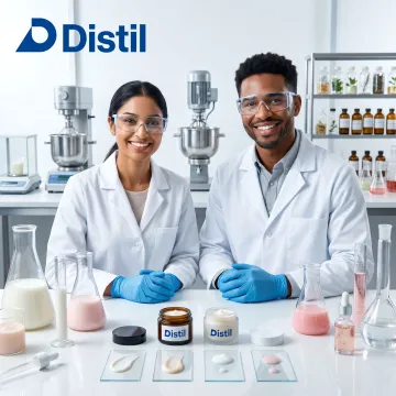 Specialty chemicals for cosmetic formulations in a lab setting