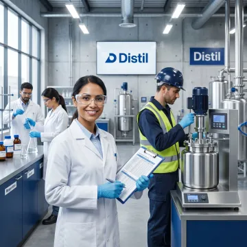 Chemical process scale-up workflow in a specialty chemicals lab