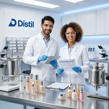 Custom skincare product manufacturing setup