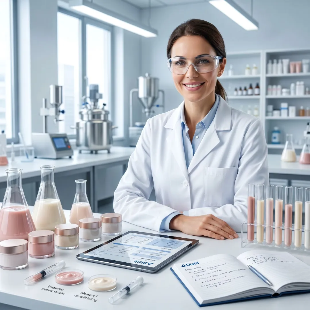Cosmetic formulation process in a laboratory
