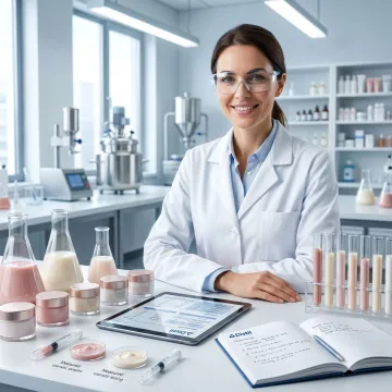 Cosmetic formulation process in a laboratory