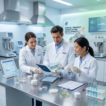 Cosmetic product development and manufacturing team