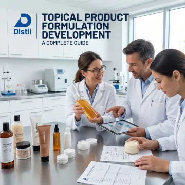 Hair care product development process in a lab