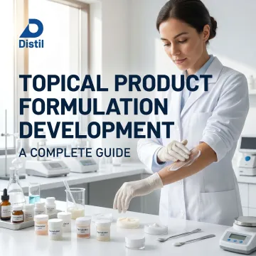 Cosmetic scientist evaluating emollient texture