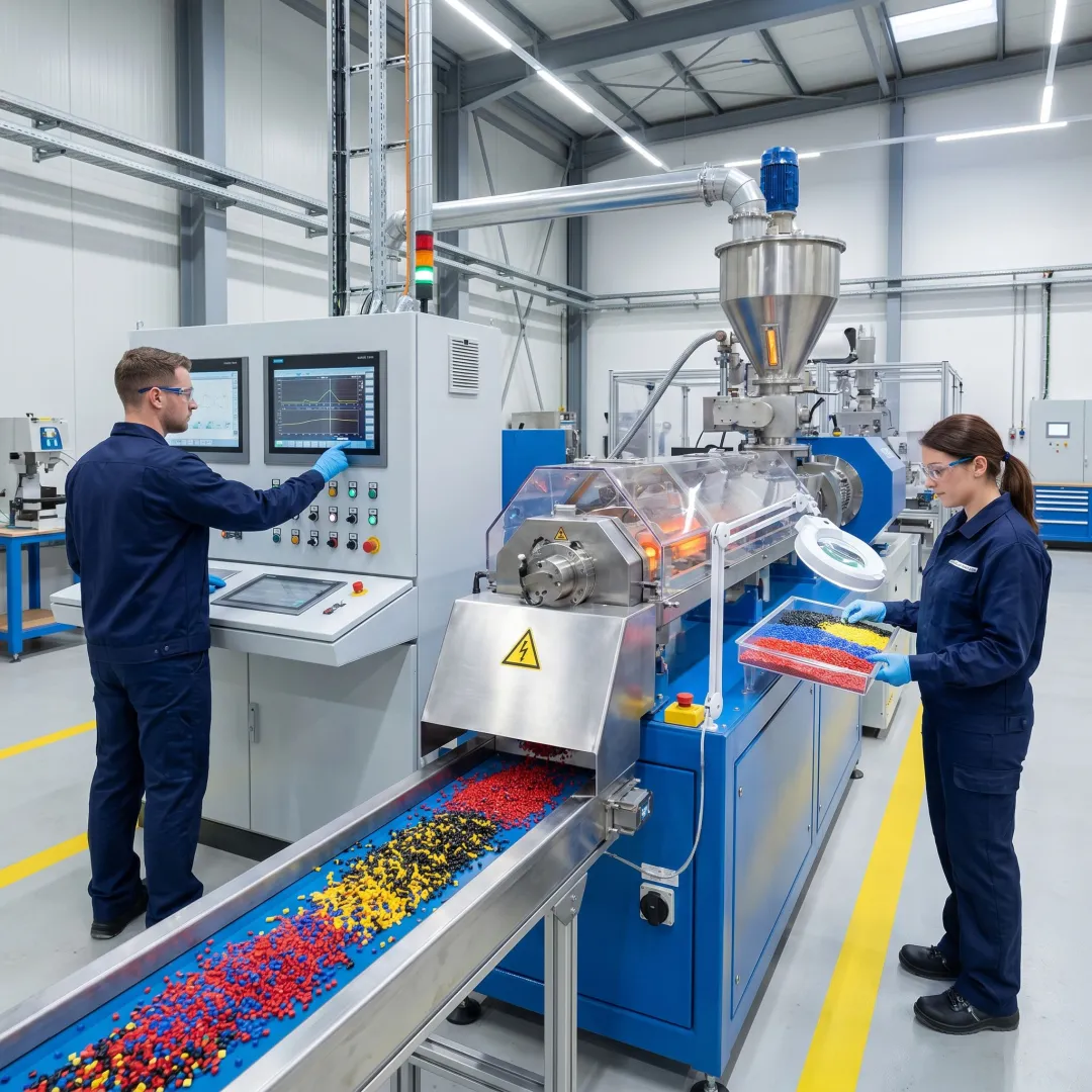 Polymer compounding and pelletizing process
