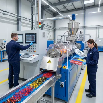 Polymer compounding and pelletizing process