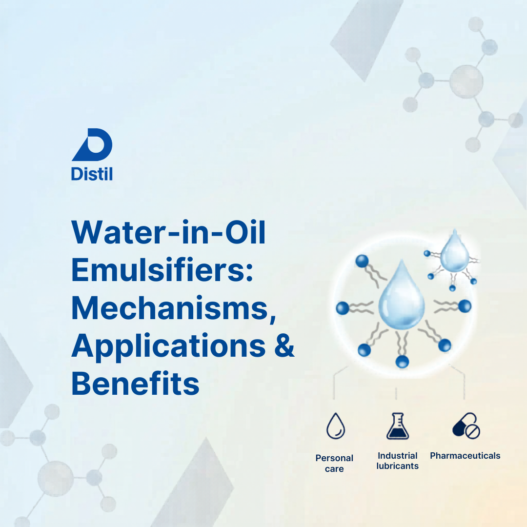 Water-in-Oil Emulsifiers: Mechanisms, Applications & Benefits