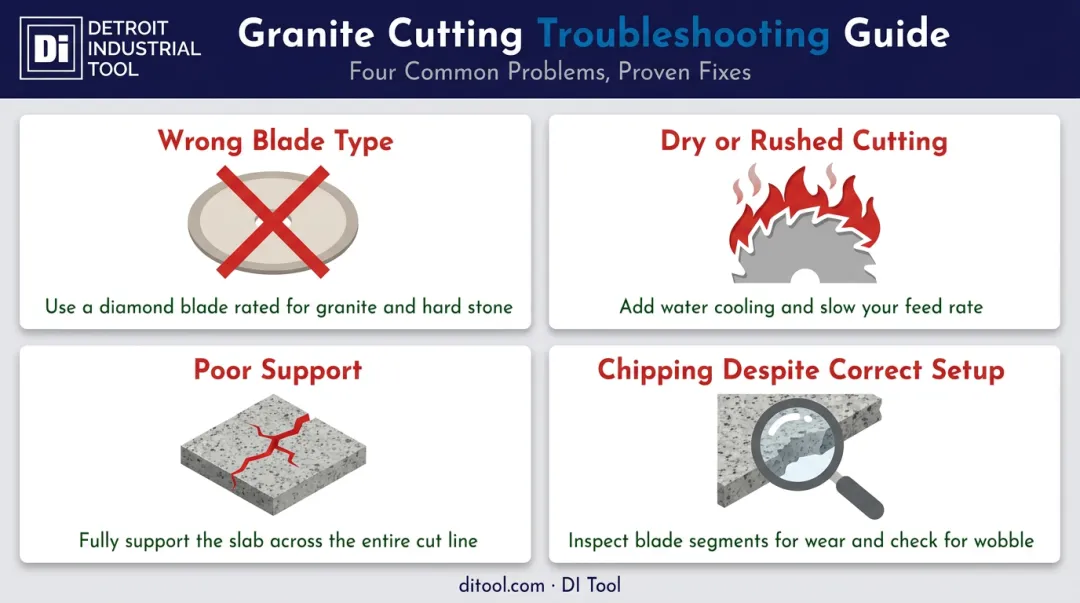 Four common granite tile cutting mistakes and how to fix them