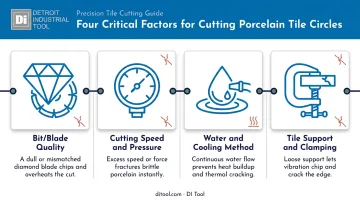 Four key factors affecting clean circle cuts in porcelain tile