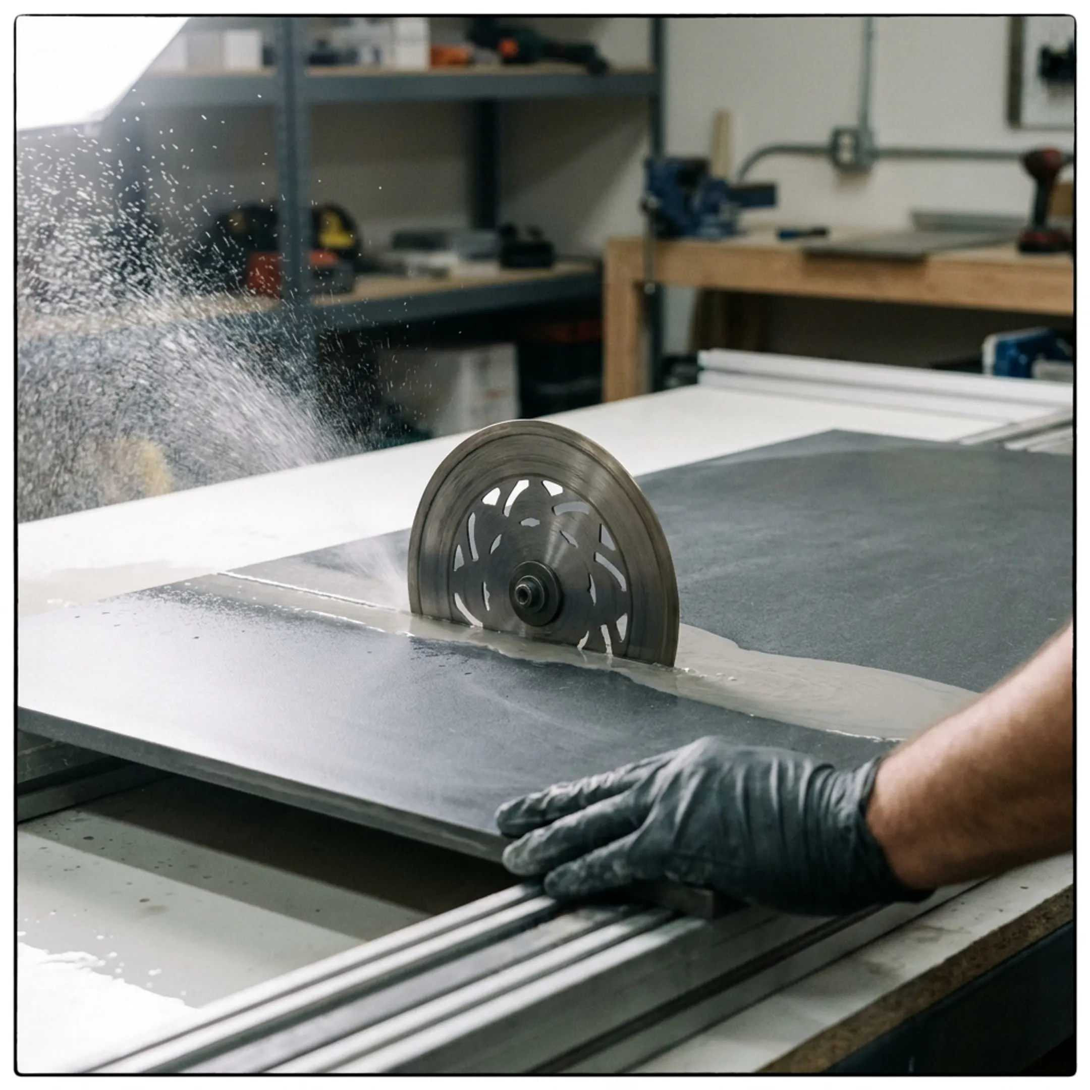 Diamond blade cutting tile