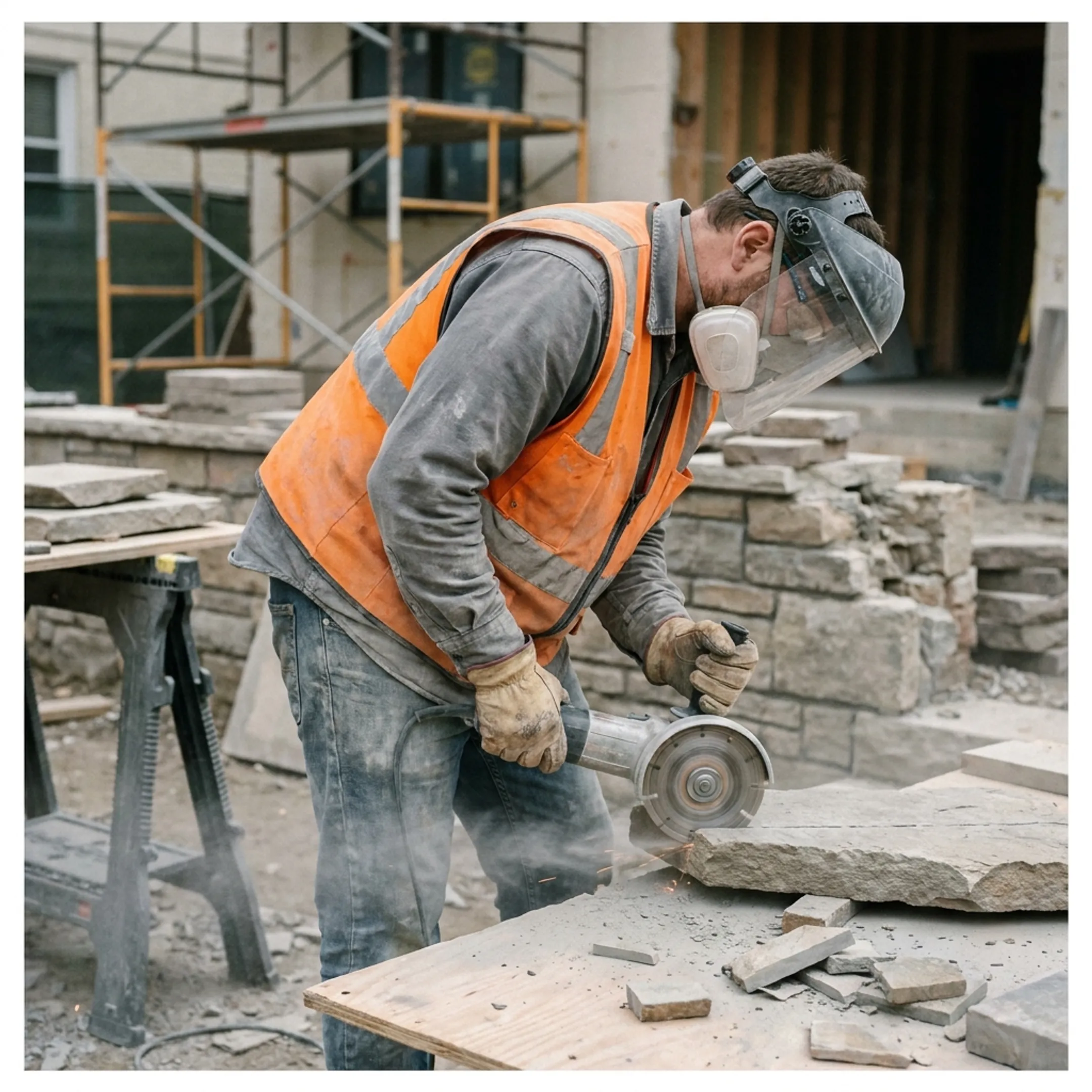 Diamond blade construction cutting