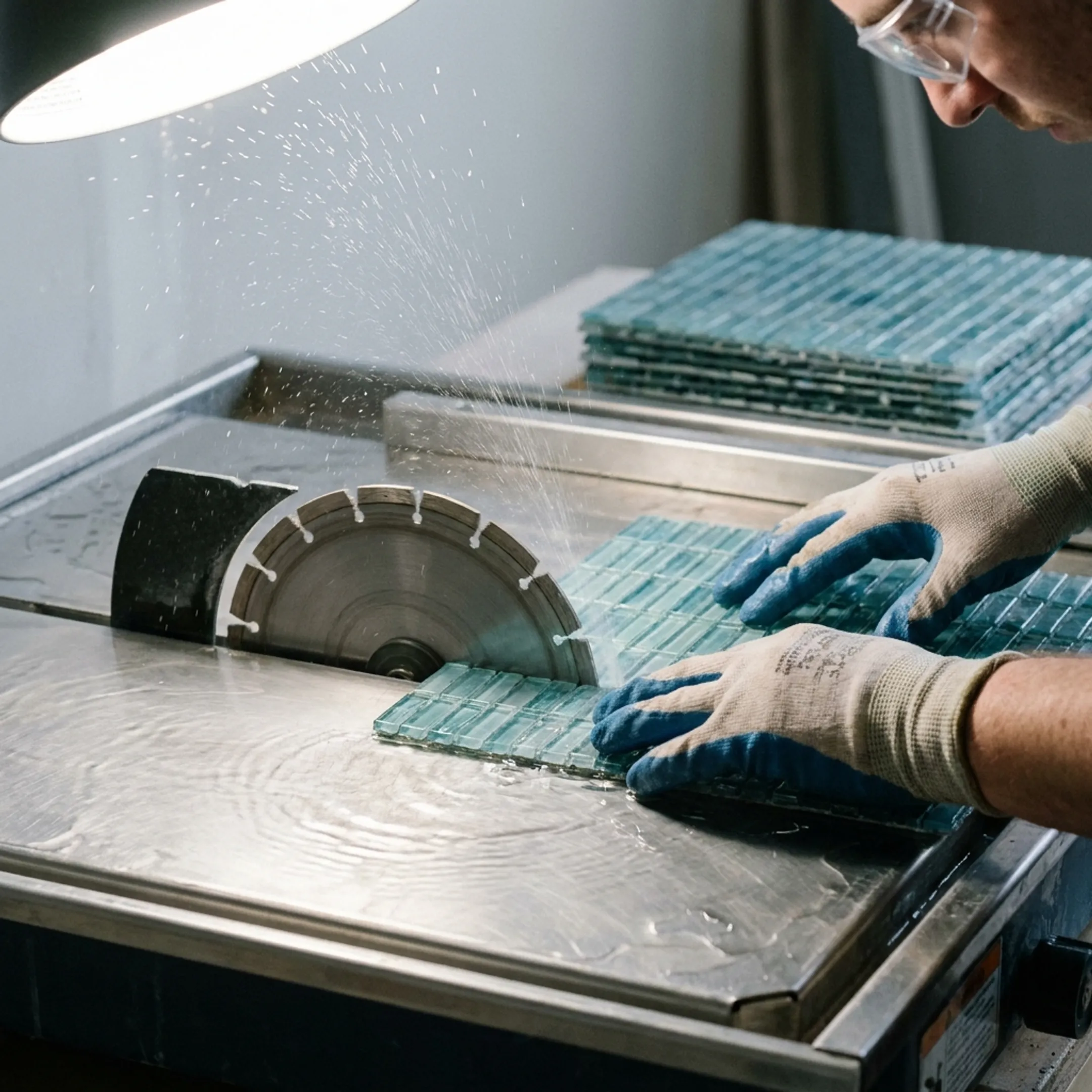 Glass tile installation