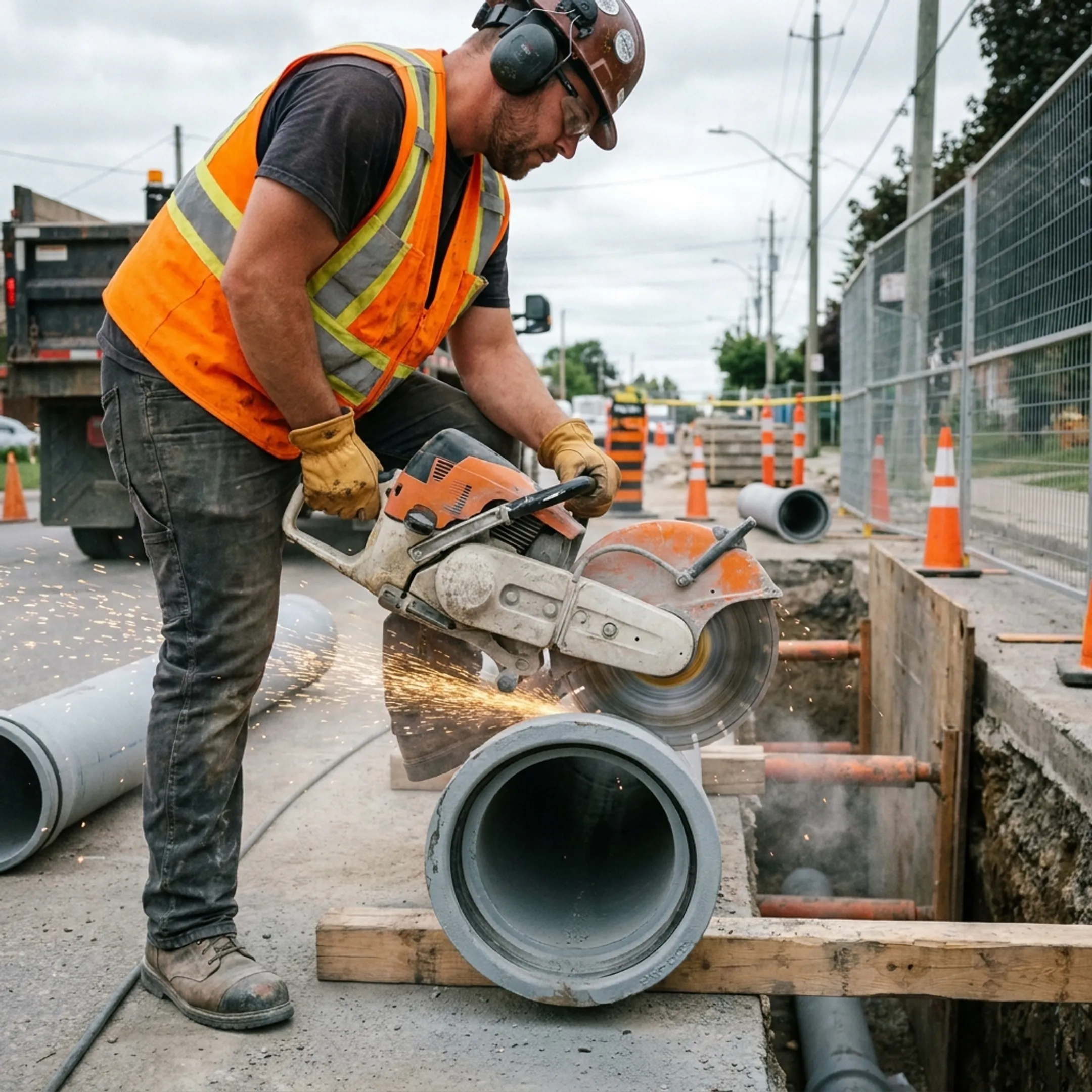 Utility and pipe work
