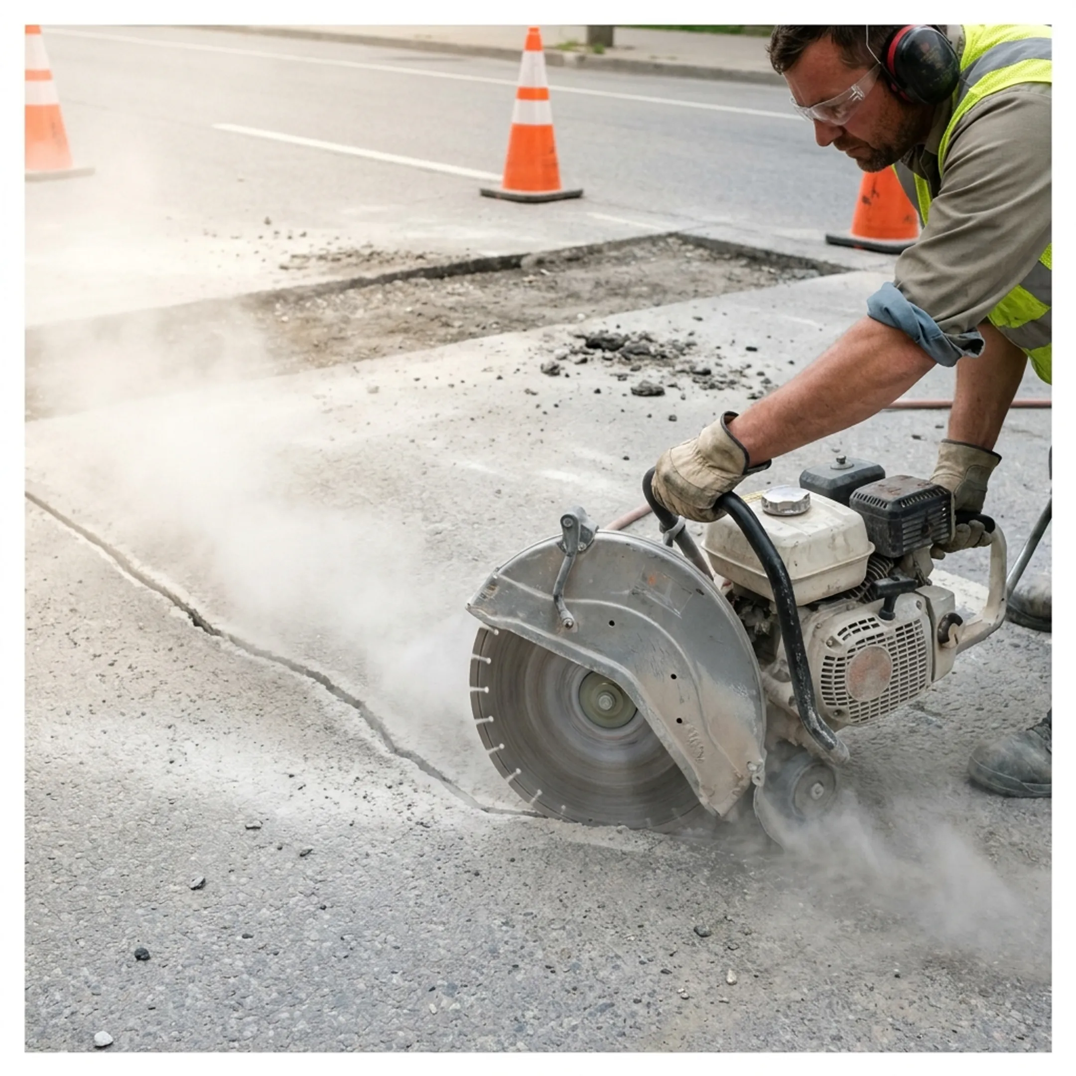 Road and pavement work