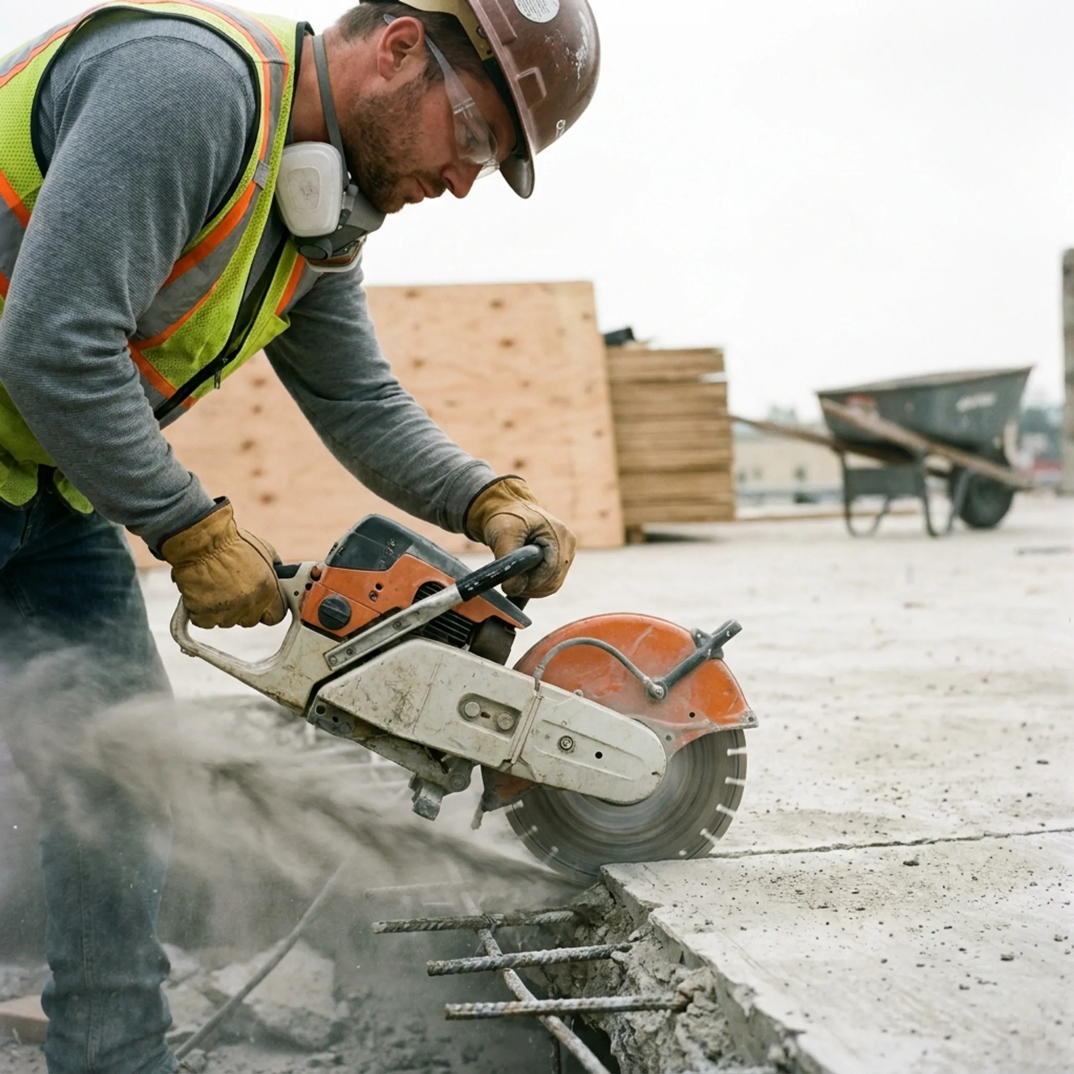 Demolition concrete cutting