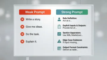 AI agent prompt engineering best practices structured format comparison infographic