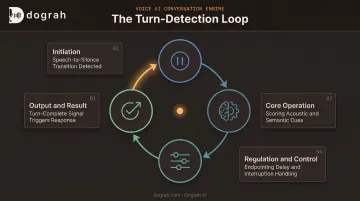 Four-stage end-of-turn detection real-time decision loop diagram