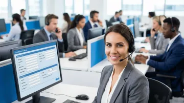 Insurance call center agent handling high volume policyholder claims status inquiries