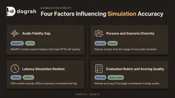 Four key factors affecting voice agent simulation testing accuracy comparison