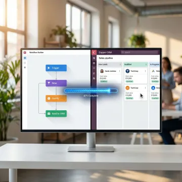 Step-by-step Voice AI setup process connecting to Copper CRM for sales automation