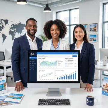 Travel agency voice automation dashboard