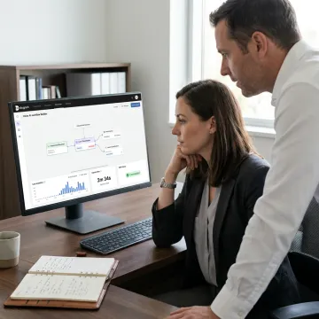 Financial services AI voice workflow interface