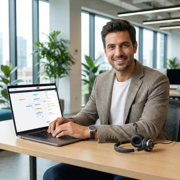 Step-by-step setup of an AI cold calling voice agent on a laptop