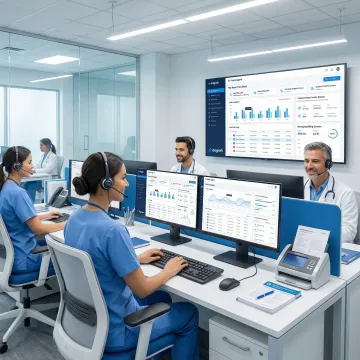 AI voice agent handling patient customer service calls for a healthcare provider