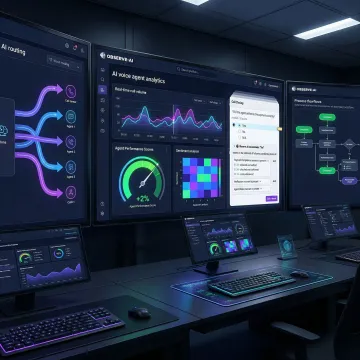 AI automation platform dashboard for BPO and call center operations