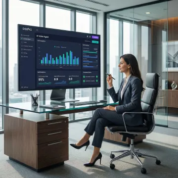 AI voice agent interface used by a financial services professional handling client calls