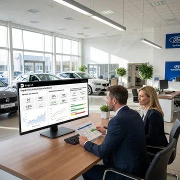 Dealership team using AI voice automation platform