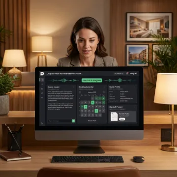 Hotel reservations team using AI voice booking tools
