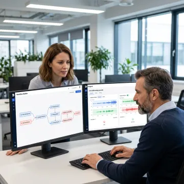 Team configuring multilingual AI voice agents