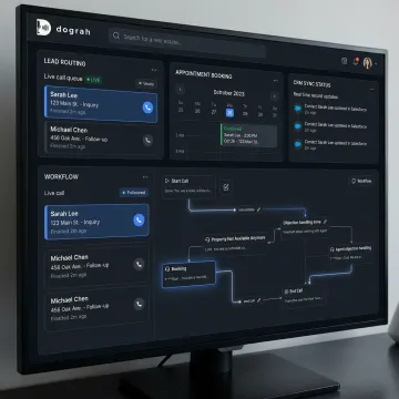 Real estate AI call automation dashboard