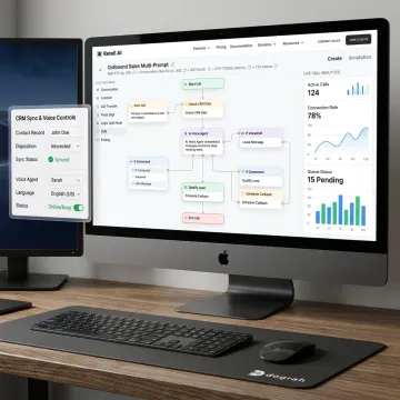 AI voice agent dashboard for outbound calling