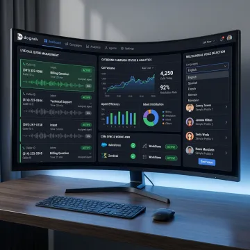 AI voice agent assisting contact center workflows