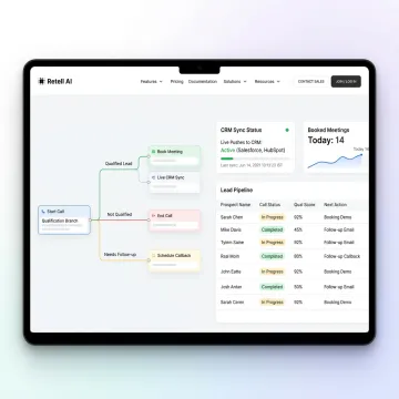 AI voice lead generation workflow dashboard