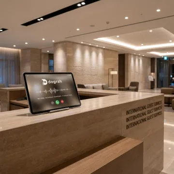AI hotel voice agent assisting a guest